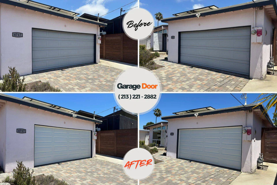 Before and after: garage door installation Montgomery City, MO